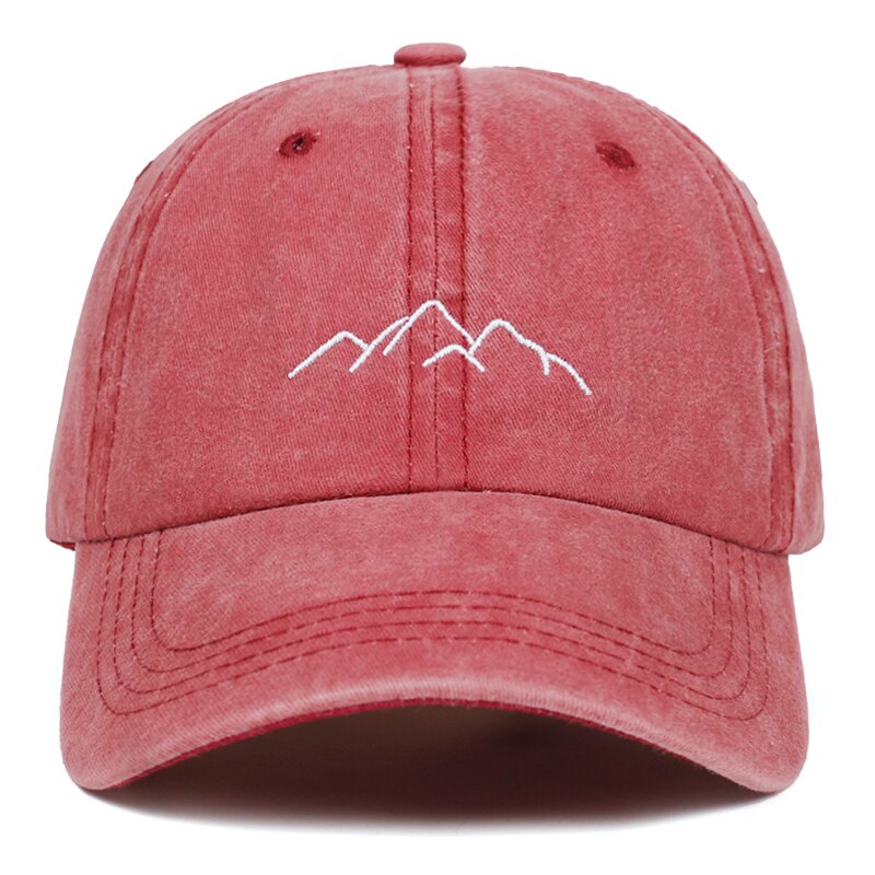 Mountain range embroidery Mens Womens Baseball Caps Adjustable Snapback Caps Washed dad Hats Bone Garros