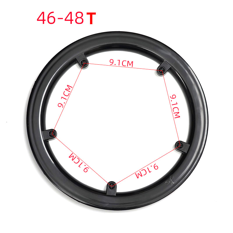 MTB Road Fiets Tandwiel Bescherming 40 42 44 46 48 50 52 T Crankstel Crank Guard Protector Fietsketting Wiel ring Plastic Cover: Bruin