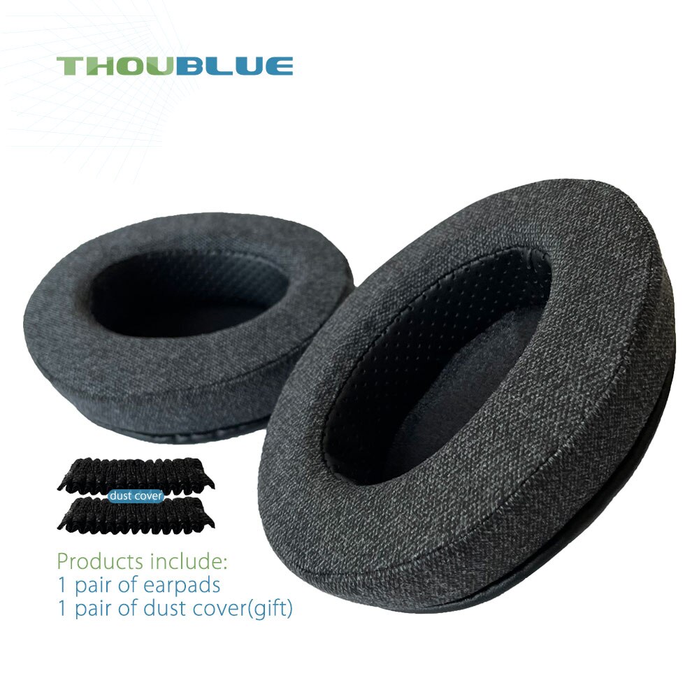 THOUBLUE-almohadilla de repuesto para auriculares CoolerMaster MH751, cubierta de espuma de memoria, almohadillas para auriculares: Gray Velour