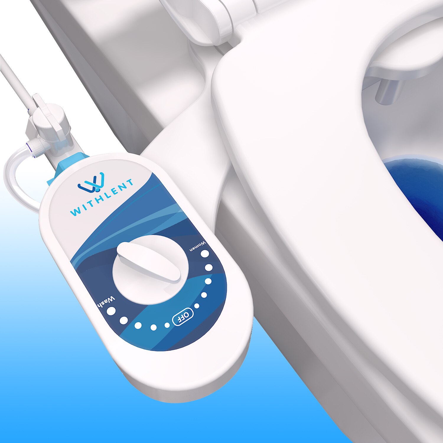 Self Cleaning Nozzle - and Cold Fresh Water Spray Non-Electric Mechanical Bidet Toilet Attachment for Double Nozzles