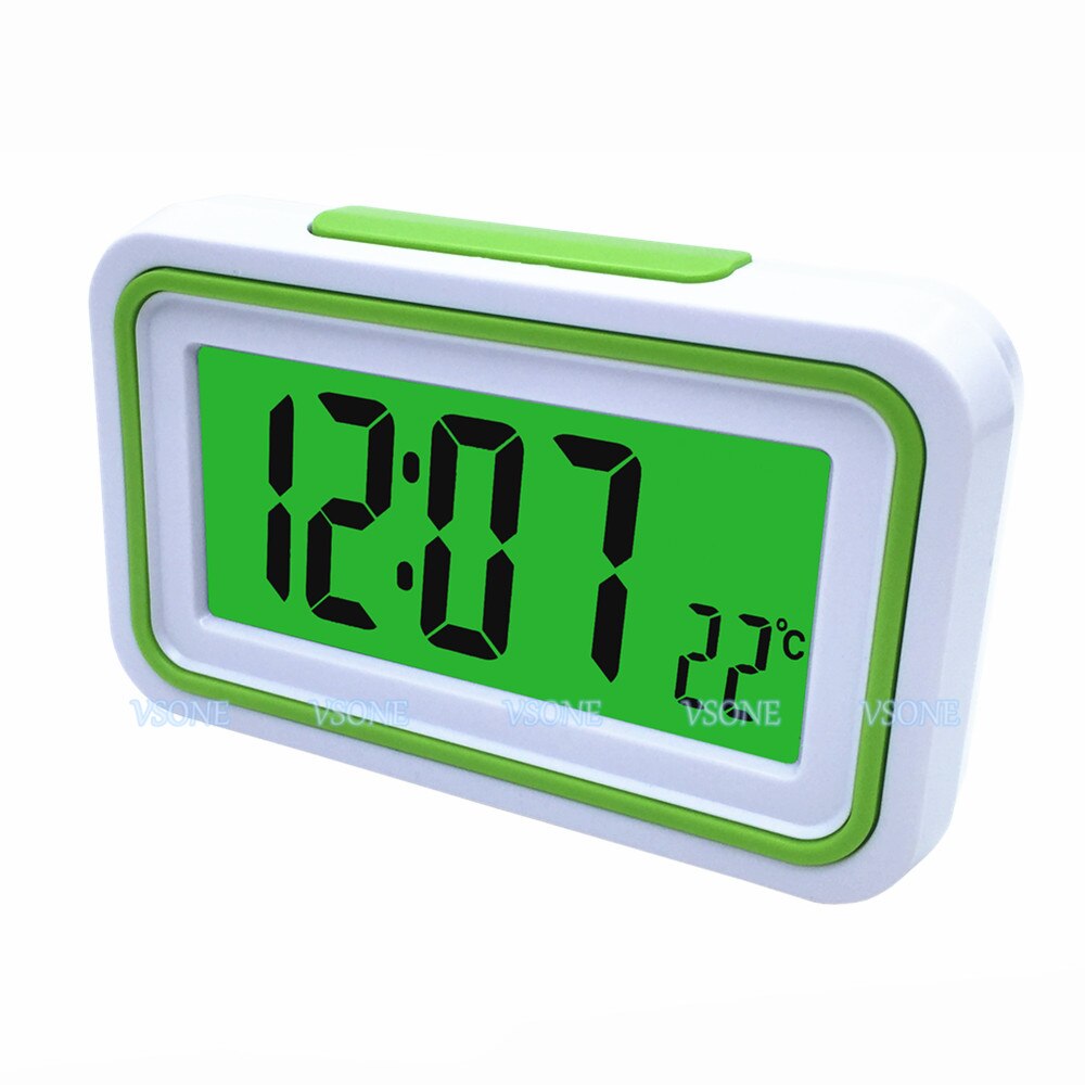 Despertador Digital LCD parlante ruso con termómetro, retroiluminado, para visión ciega o baja, 4 colores 9905RU: Verde