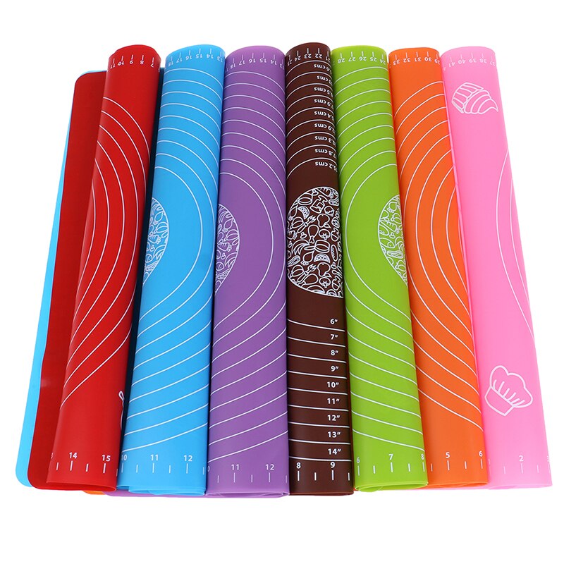 Kuchen matt 1 pc Super Große 50*40cm Nicht-Stock Kneten Teig Spitze rollen Silikon zurück matt schneiden Fondant Gebäck Blatt Gebäck