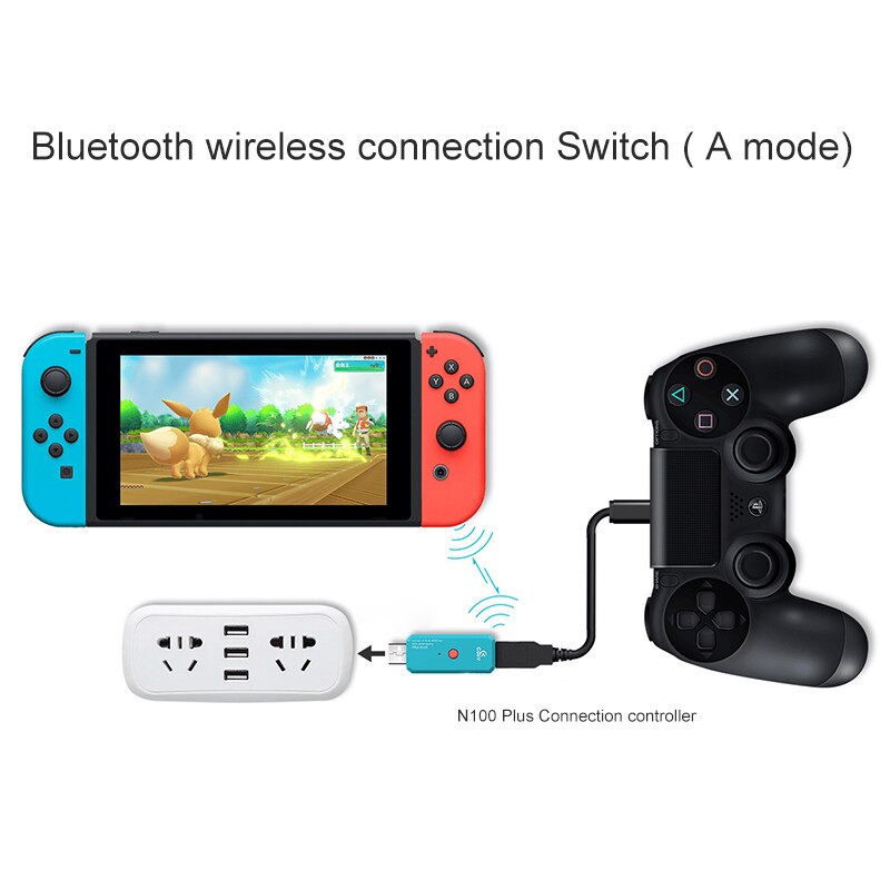 Coov N100 PLUS Bluetooth Wireless Converter USB Adapter For PS4 Nintend Switch NG-C X-box One PC Handle Switch Converter