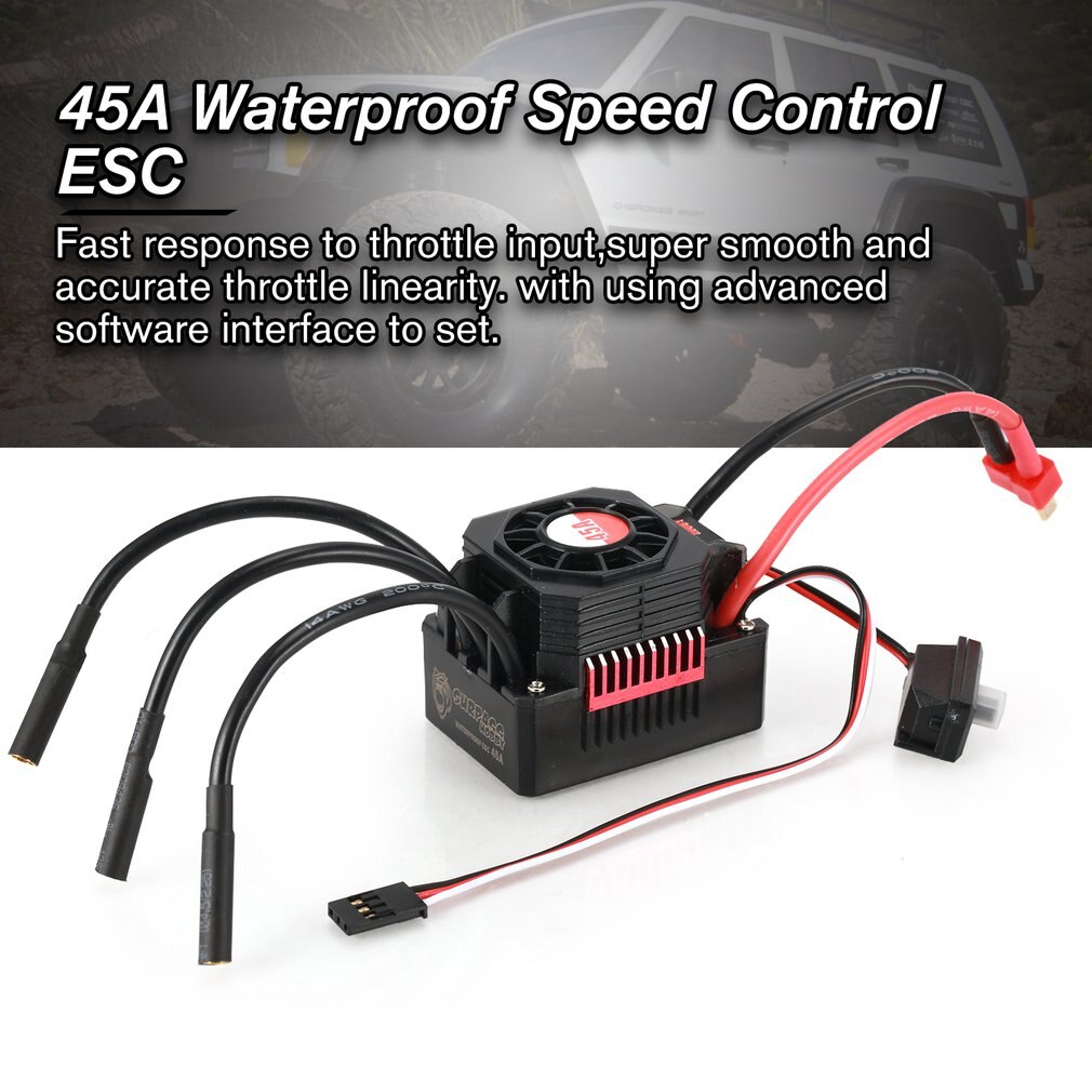 Surpasshobby Kk 25A Waterdichte Sensorless Brushless Speed Controler 2S Esc Voor 1:20 1:18 1:16 Rc Auto Model