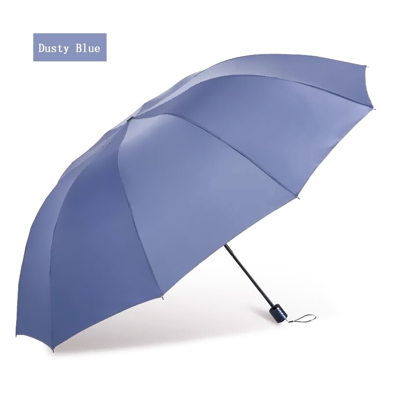 venire LA PIOGGIA 130 centimetri di Grandi Dimensioni Ombrello Pieghevole per 3 Persone Antivento Grande Ombrelli Da Pioggia di Moda Femminile di Marca Uomini Forti Paraguas UBY28: Dusty blu