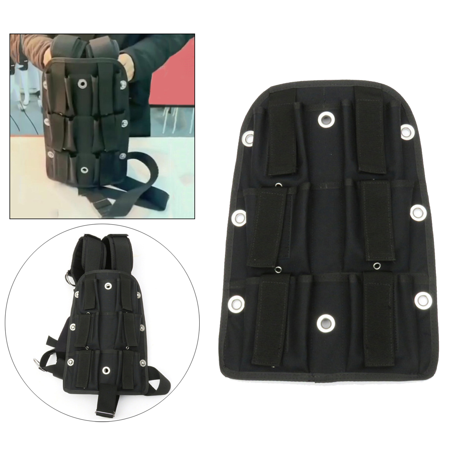 Nylon Duiken Backplate Harnas Gewicht Plaat Droog Pak Houder 13lbs Apparatuur
