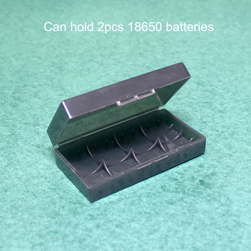 18650 lithium battery storage box rechargeable battery protection box sorting box storage plastic parts box: black