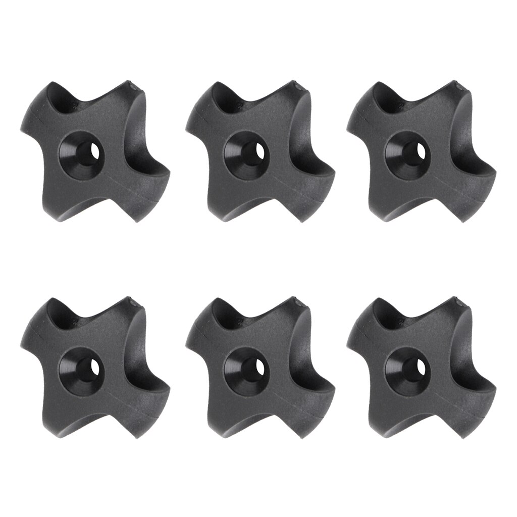 6 Stuks Zwart Nylon Dek Line Gids Kano Marine Boot Kajak Fitting