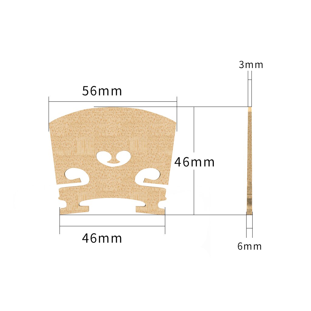 1PC- Standard Maple Bridge 15'' 16'' Viola Bridge For Student Player