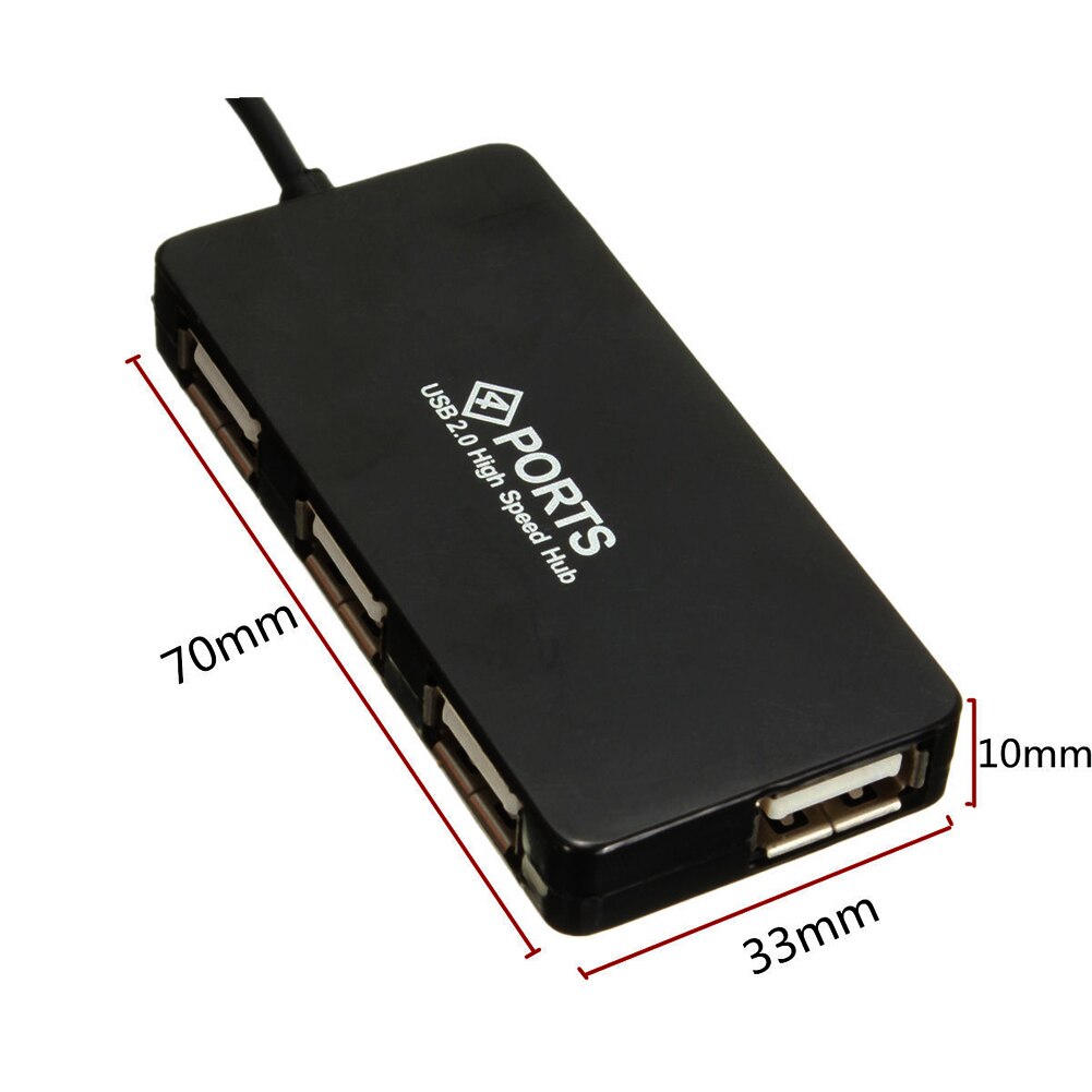 4 Ports High Speed USB 2.0 Hub Multi Splitter Expansion for PC Laptop Splitter USB2.0 Hub 4-Port Multipurpose Separator
