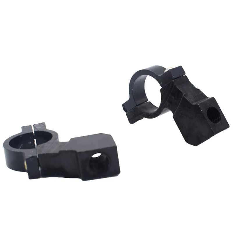 2 stuks motorfiets fiets atv achteruitkijkspiegel beugel mount adapter houder klem schroef cnc aluminium 22 mm 7/8 "stuur universeel: Donkergrijs