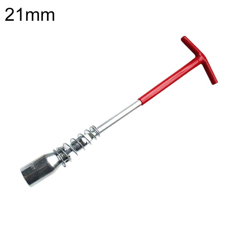 Spark Plug Wrench Spark Plug Removal And Installation Tool 14/16/21mm T-shaped Candle Key With Hinge And Rubber Band ^*: 21 long