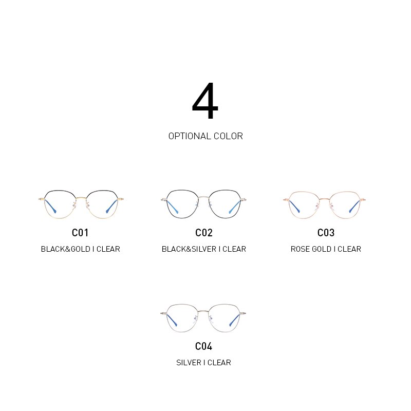 BANMAR-lunettes Anti lumière bleue, lunettes à blocage rondes, en alliage de Protection contre ordinateur, pour femmes et hommes rétro, monture