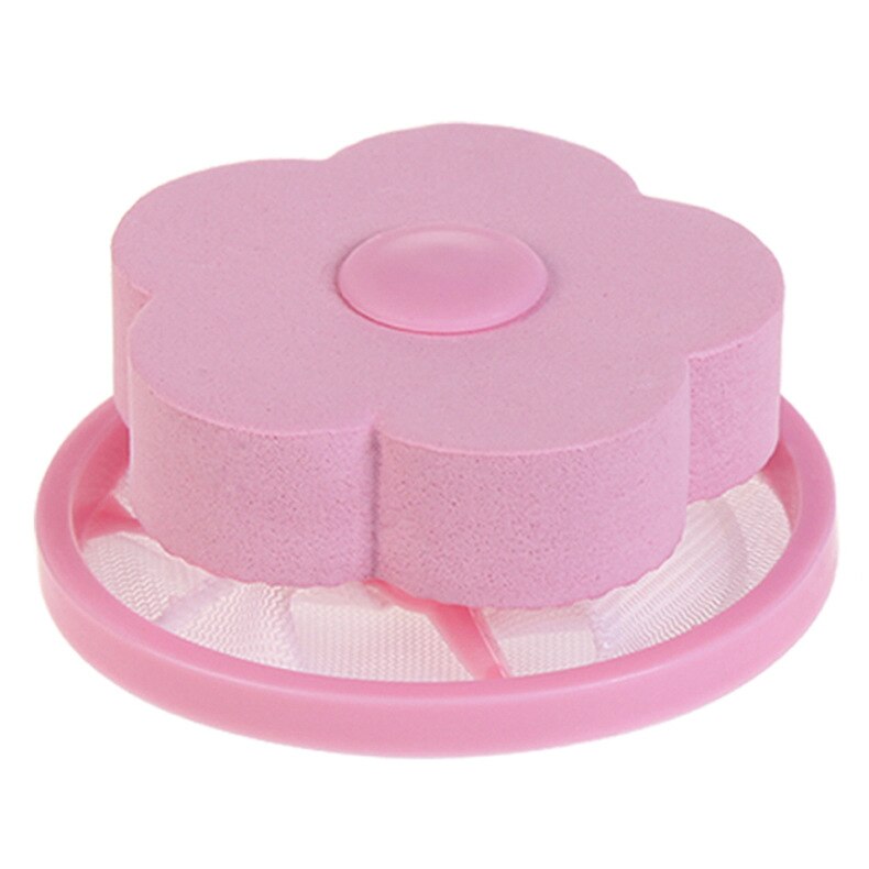Washing Machine Filter Screen Bag Hair Remover Floating Versatile Universal Suction to Hair Cleaning Filter Useful Product Laund: Pink