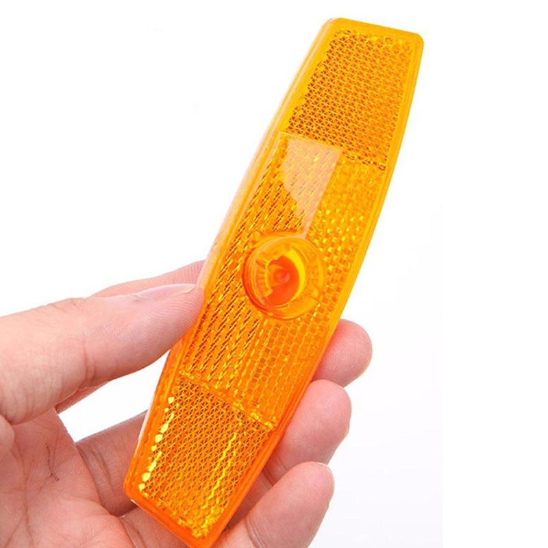 Yellow A pack of four Bicycle reflectors Mountain bike spoke reflectors Bicycle warning plates Wheel lights Spoke lights