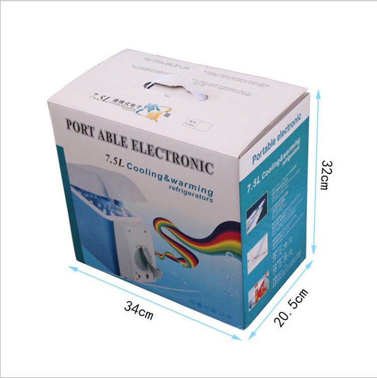 Original 7.5L Mini Car Refrigerator Multi-Function Dual-Mode Cooler Warmer Temperature Control Vehicular Fridge Home Travel Use