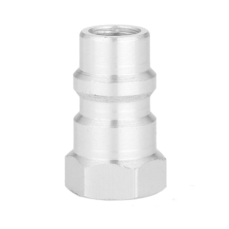Eyector de tinte de aceite de compresor R134A, 1/4 pulgadas SAE macho y hembra, refrigeración de doble cabezal, aire acondicionado, cilindro de llenado de aceite R