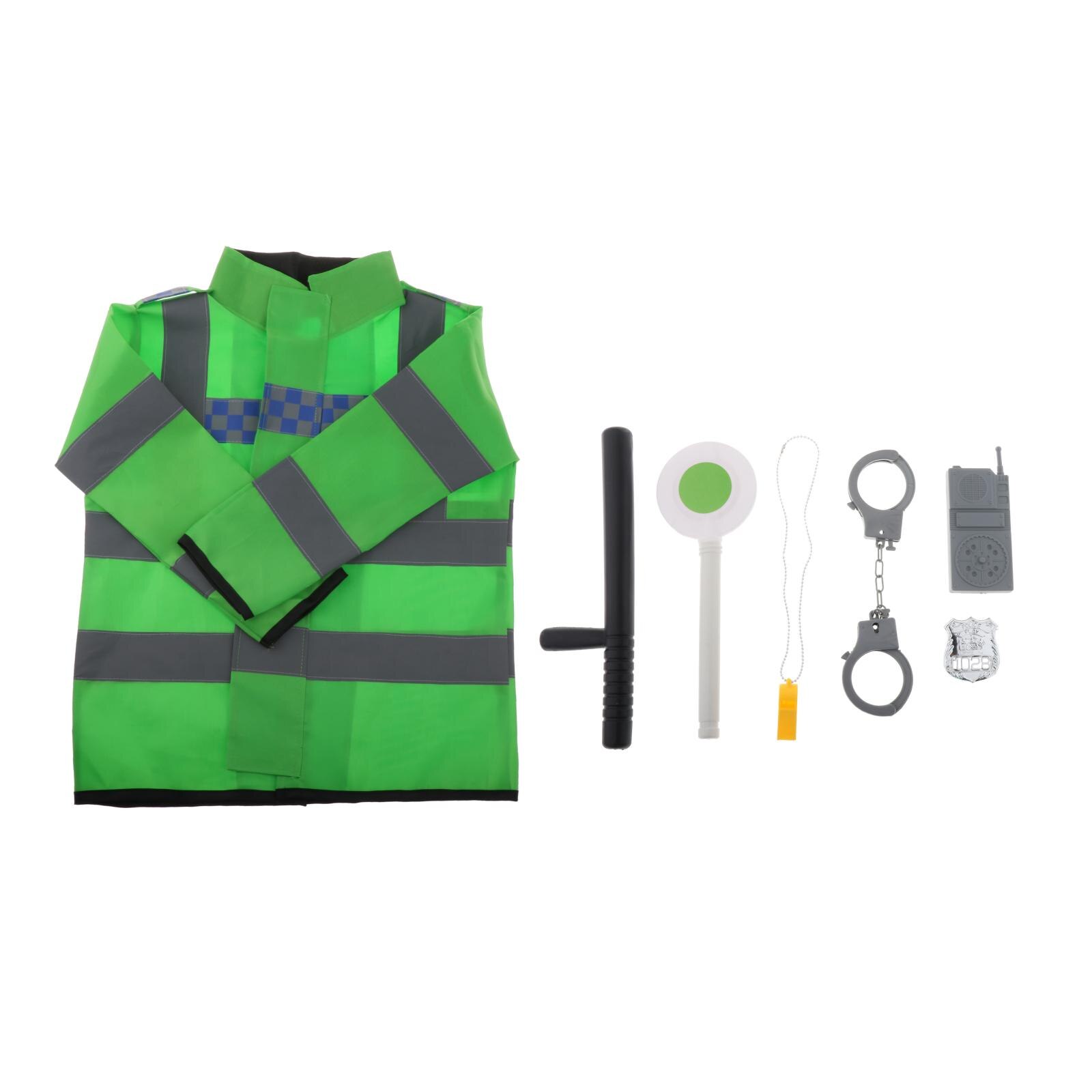 Fancy Dress Costume Role Pretend Educational Toy Policeman Officer Whistle