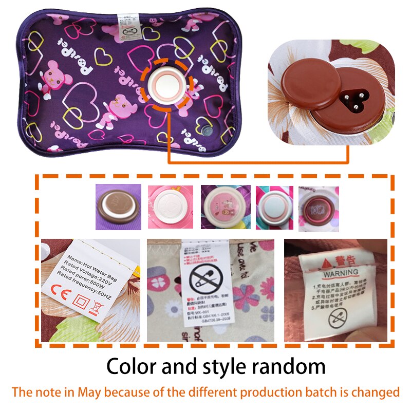 Borsa per acqua calda elettrica per navata riscaldatore elettrico Lhipping spina per bottiglia scaldamani invernale ricaricabile tensione standard usa/ue