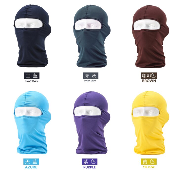Cycling Face Mask Ski Neck Protecting Outdoor Balaclava Full Face Mask Ultra Thin Breathable Windproof