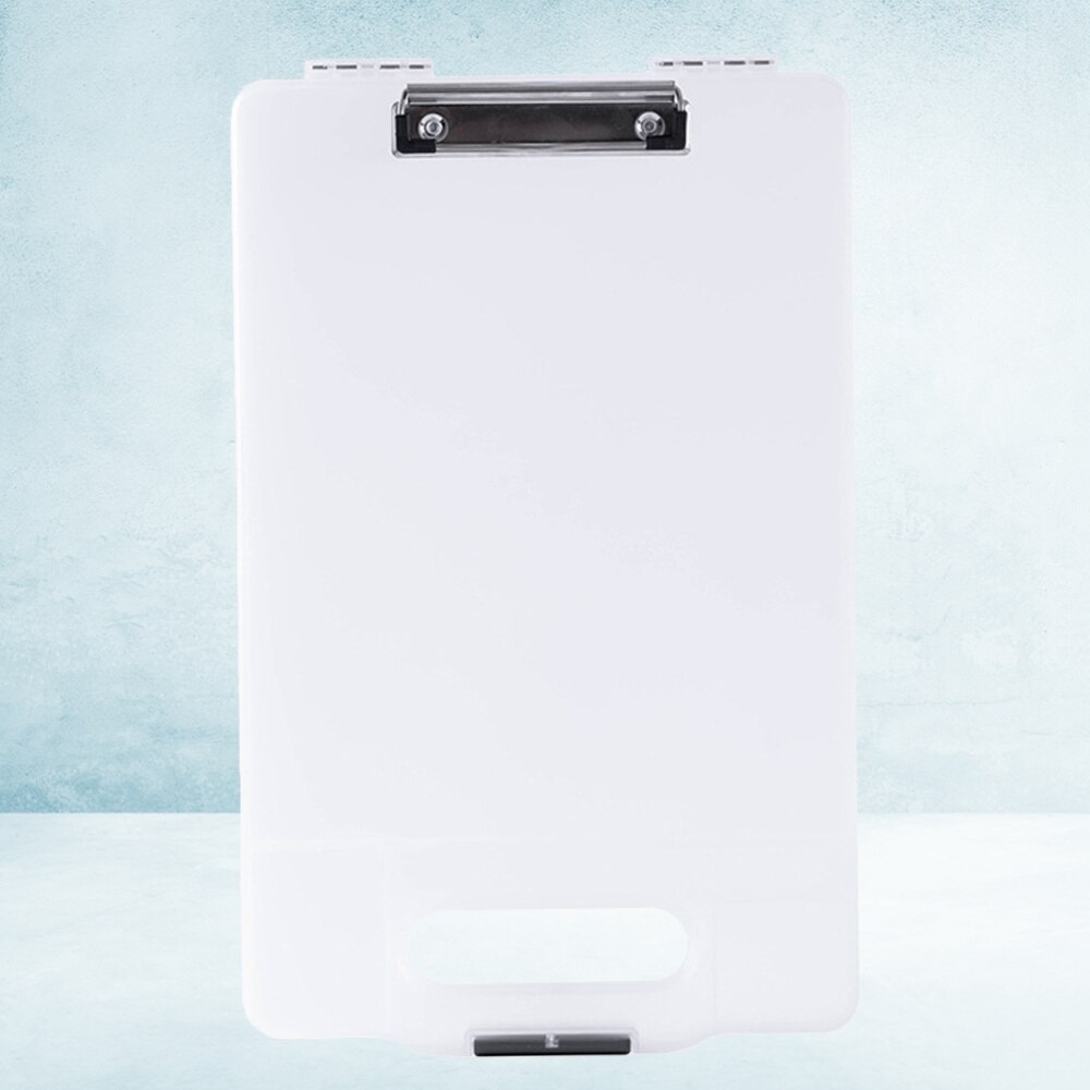 1Pc Portable Clipboard Storage Box Multifunction File Folder Openable Paper Storage Organizer Case Clip Board Writing Pad File F