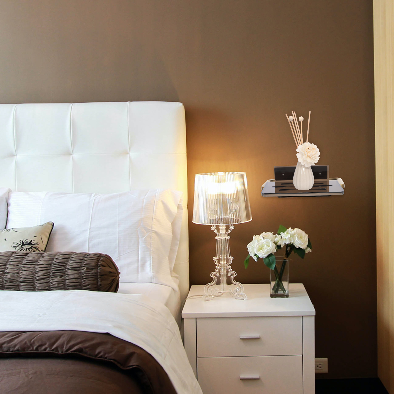 Plastic Wall-mounted Storage Rack Bathroom Wall Organizer Toilet Hanging Shelf