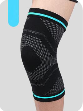 1 pc sport kniebeschermers, gebreide warme fitness meniscus patellabeschermers basketbal voetbal hardloopleggings kniebeschermers: Blauw / Xl