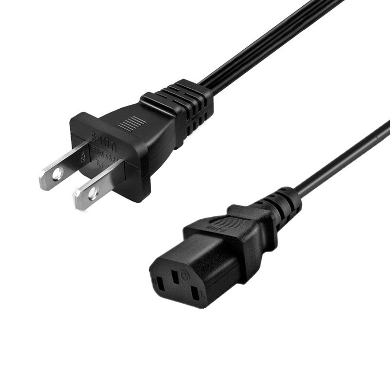 IEC 320 C13 Kettle to NEMA 1-15P 2 Pin JP US male plug AC Power Cable Cord Adapter Charger Monitor 10A 250V
