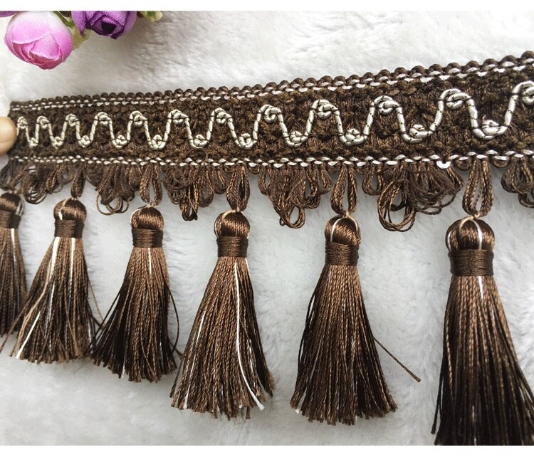 Aiboully 1m europese gordijnkant decoratieve accessoires hangende kralen kwast high-end woondecoratie gordijnaccessoires