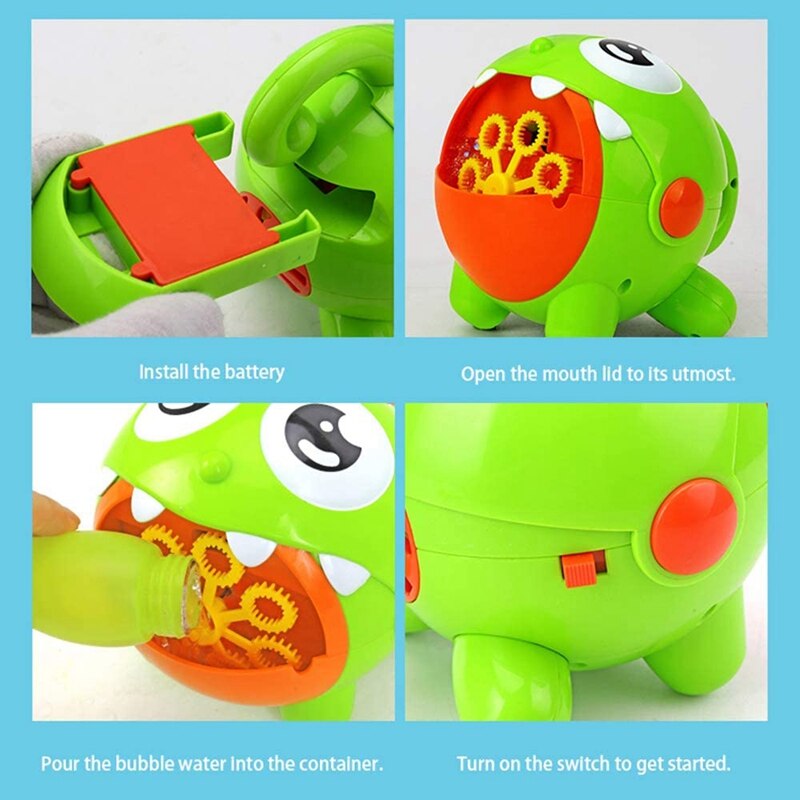En-nøgle bubble-out elektrisk tegneserie boble maskine børns boble maskine legetøj
