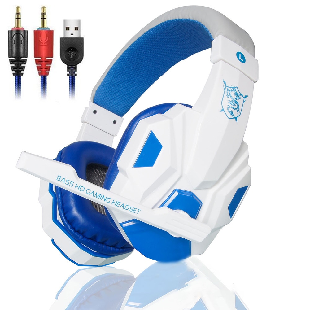 Trådbundna gaming headset pc musik stereo hörlurar hörlurar med mikrofon för  ps4 dator gamer headset 3.5mm