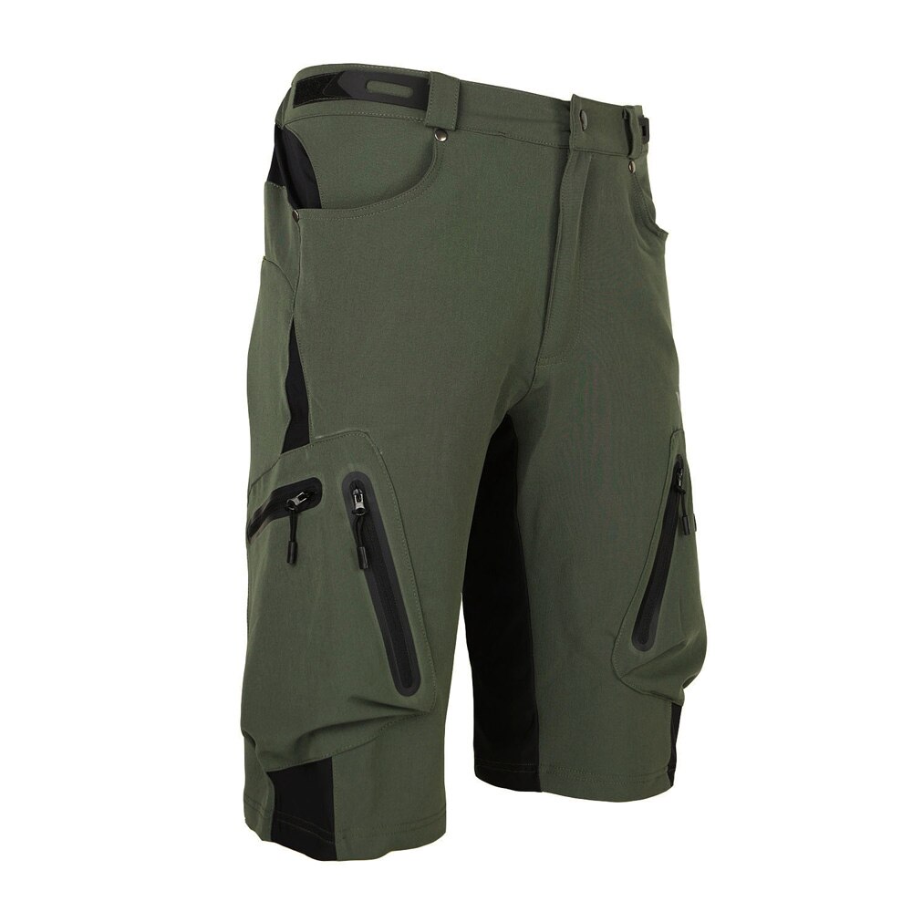 Arsuxeo Baggy Shorts MTB Fiets Shorts Ademend Losse Fit Sporten Fietsbroek met Ritssluiting Zakken