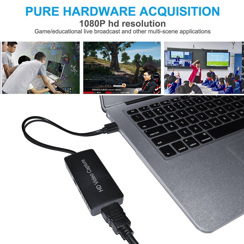 USB Capture HDMI HD Video Capture Dongle, HDMI Game Broadcast Live Capture Card Device