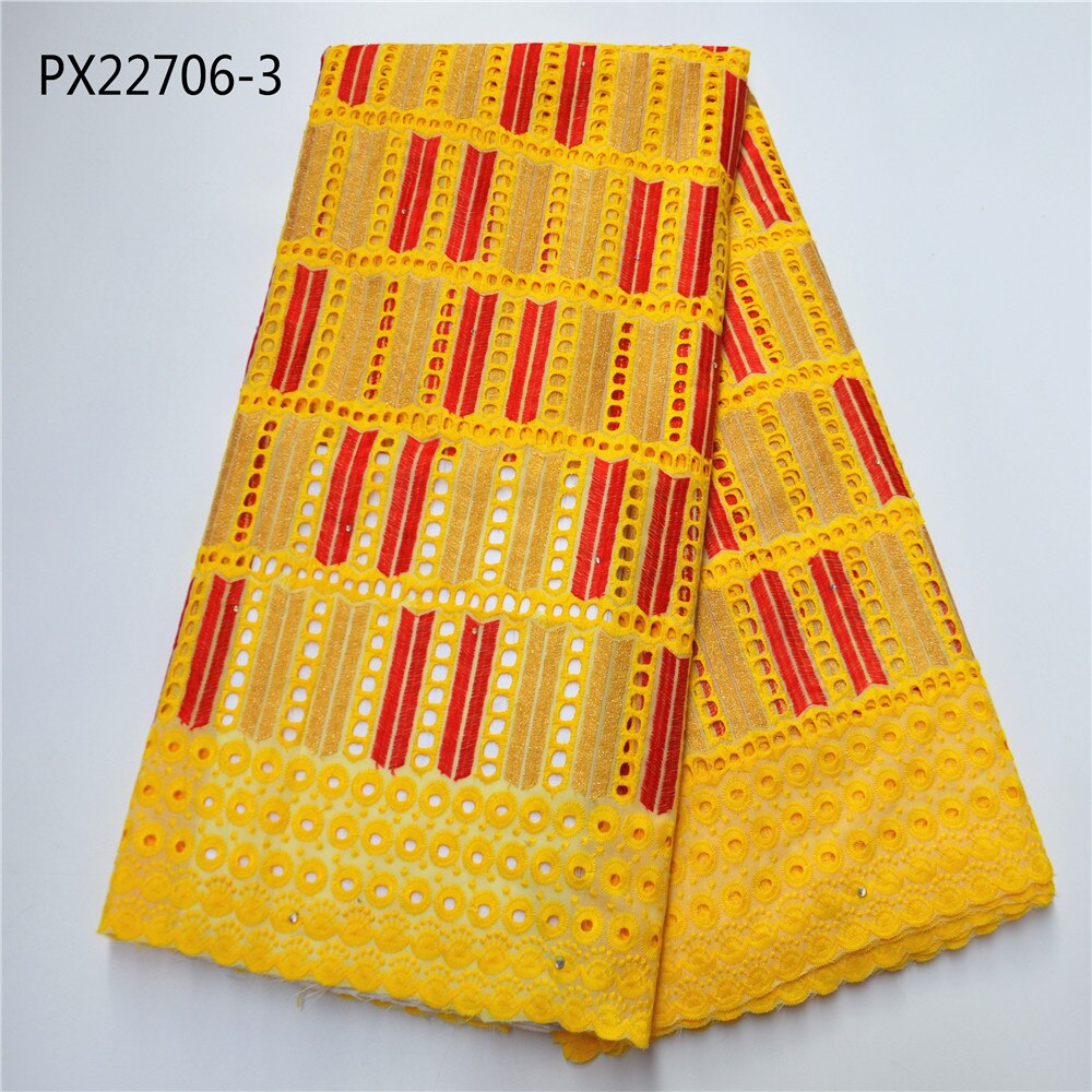 High Nigerian mixed-color cotton embroidered style women's wedding occasions: 3