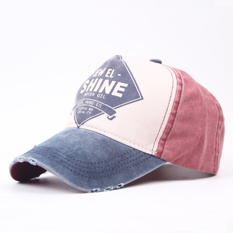 Unisex baseballpetten katoen distressed kleur bijpassende mannen en vrouwen hoeden met klep buitensporten pet met klep coole jongen: Marineblauw