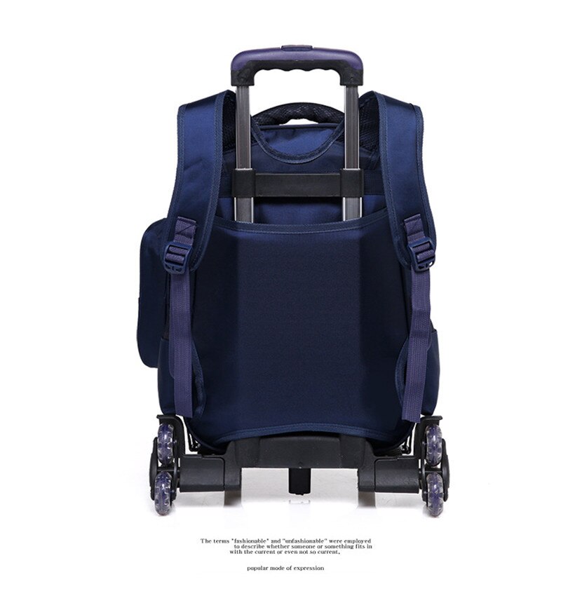 Kids 2/6 Wheels Removable Trolley Backpack Wheeled Bags School Bag for Boys Girls Travel Bags Child School Backpack Mochila