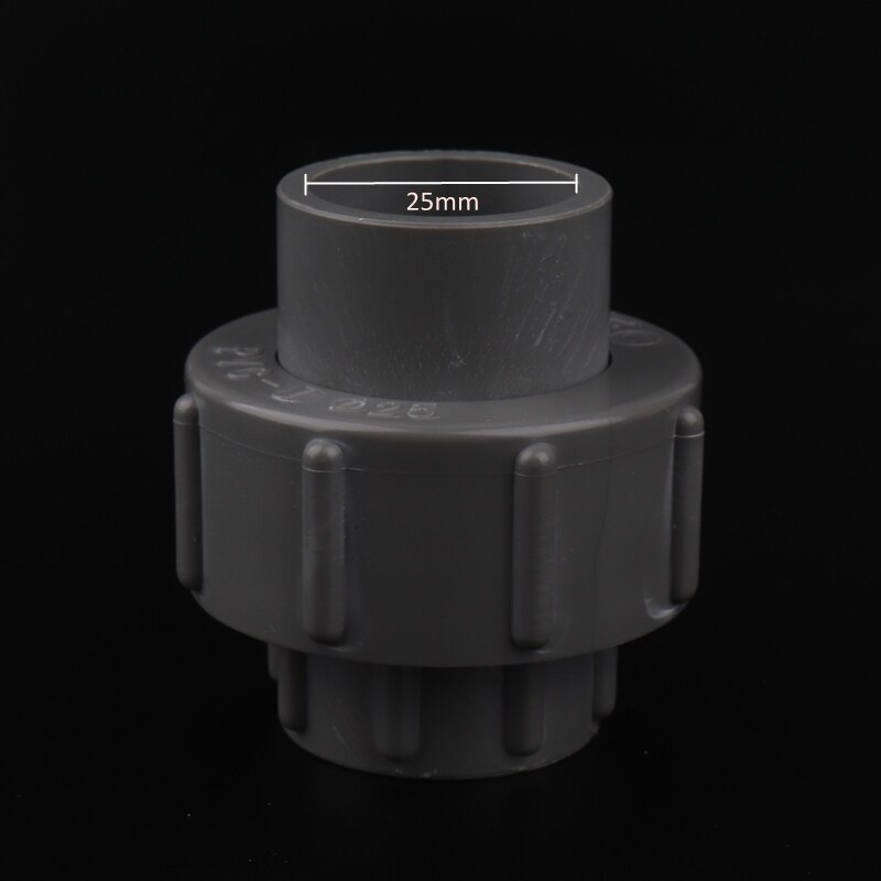1pc 25mm PVC Union Connector 3/4" Water Pipe Straight Connector PVC Pipe Adapter Detachable Joints For Garden Irrigation Union