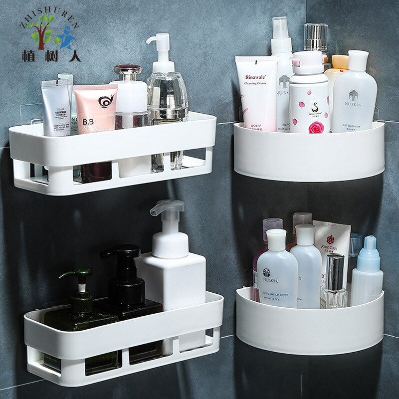 Shower Caddy Wall-Mounted Bathroom Storage Shower Organizer Self-Adhesive Bathroom Shelf