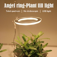 Usb engel ring phytolamp til planter led lampe fuld-spektrum sol-lignende indendørs husstand blomst vokse lys