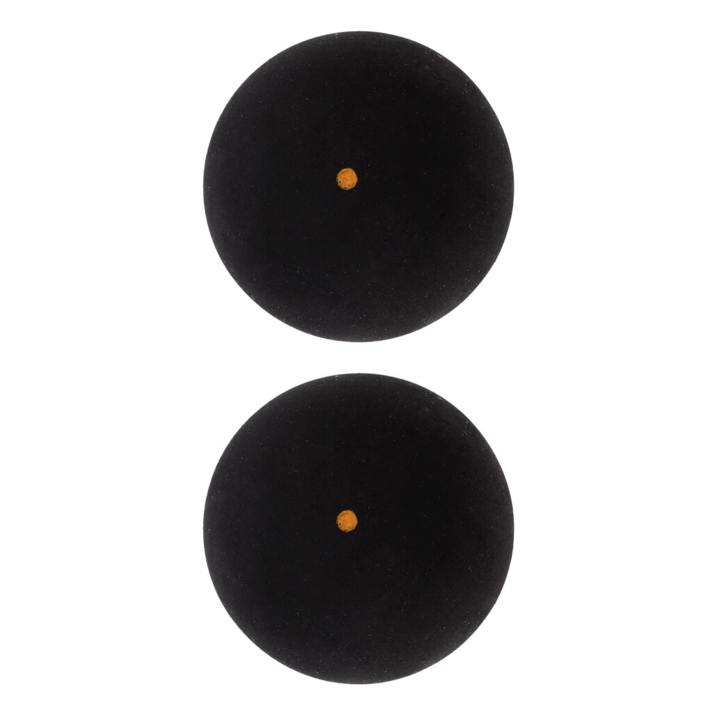 Pack of 2 Single Yellow Dot Squash Balls Tennis Trainning Exercise Gea