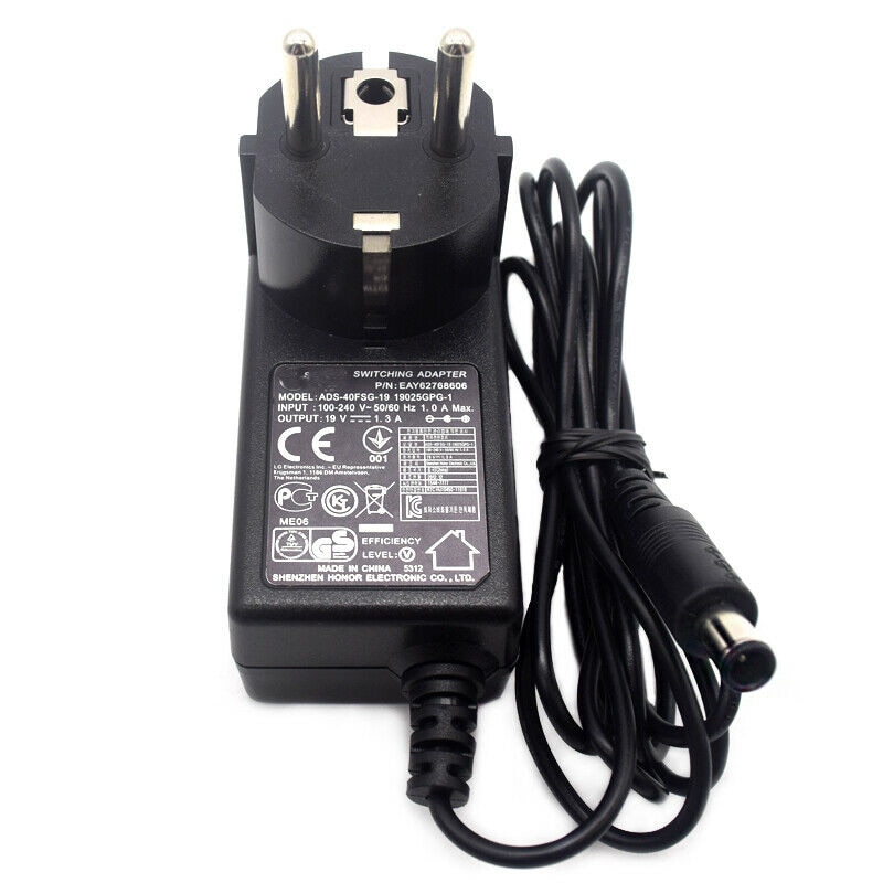 Chargeur adaptateur secteur 19V, 1,3a, 25W, pour LG E1942CA, E1948S, E2242C, E2249, W1947CY, E2351VZ, ADS40FSG-19, IPS, LED, FLATRON, IPS224, E1942C-BN
