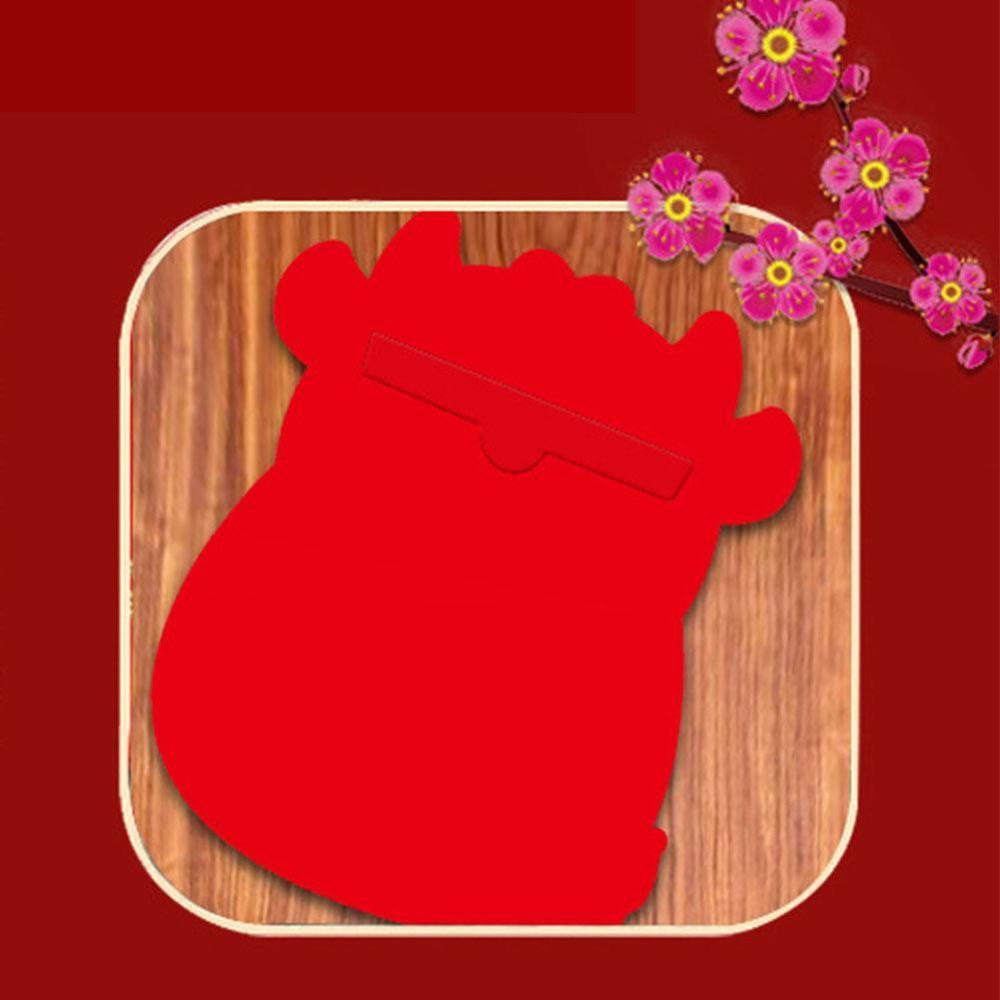 6pcs OX Lucky Chinese Red Envelopes Lucky Pockets Red Packet For Chinese Year Spring Birthday Marry Party