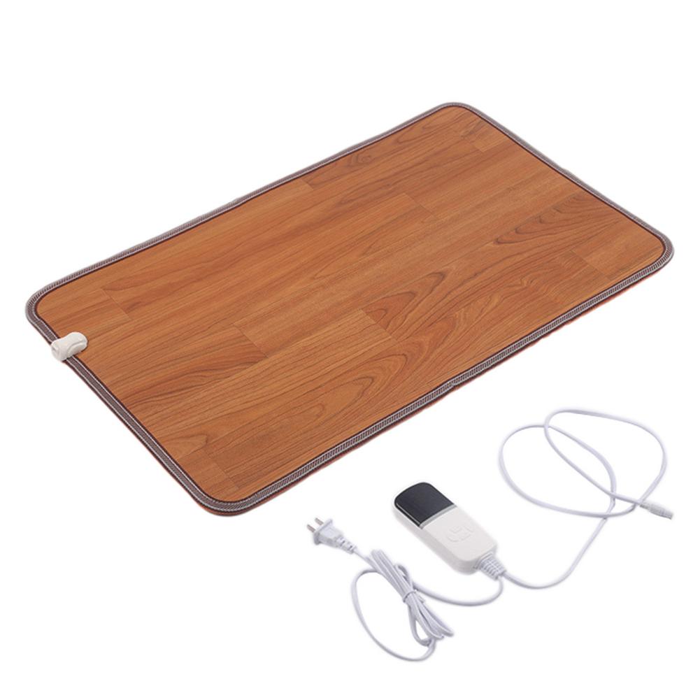 3 Sizes Office Heating Foot Mat Home Electric Heated Carpet Leather Heating Foot Mat Warmer Electric Heating Pads: 50x80cm B