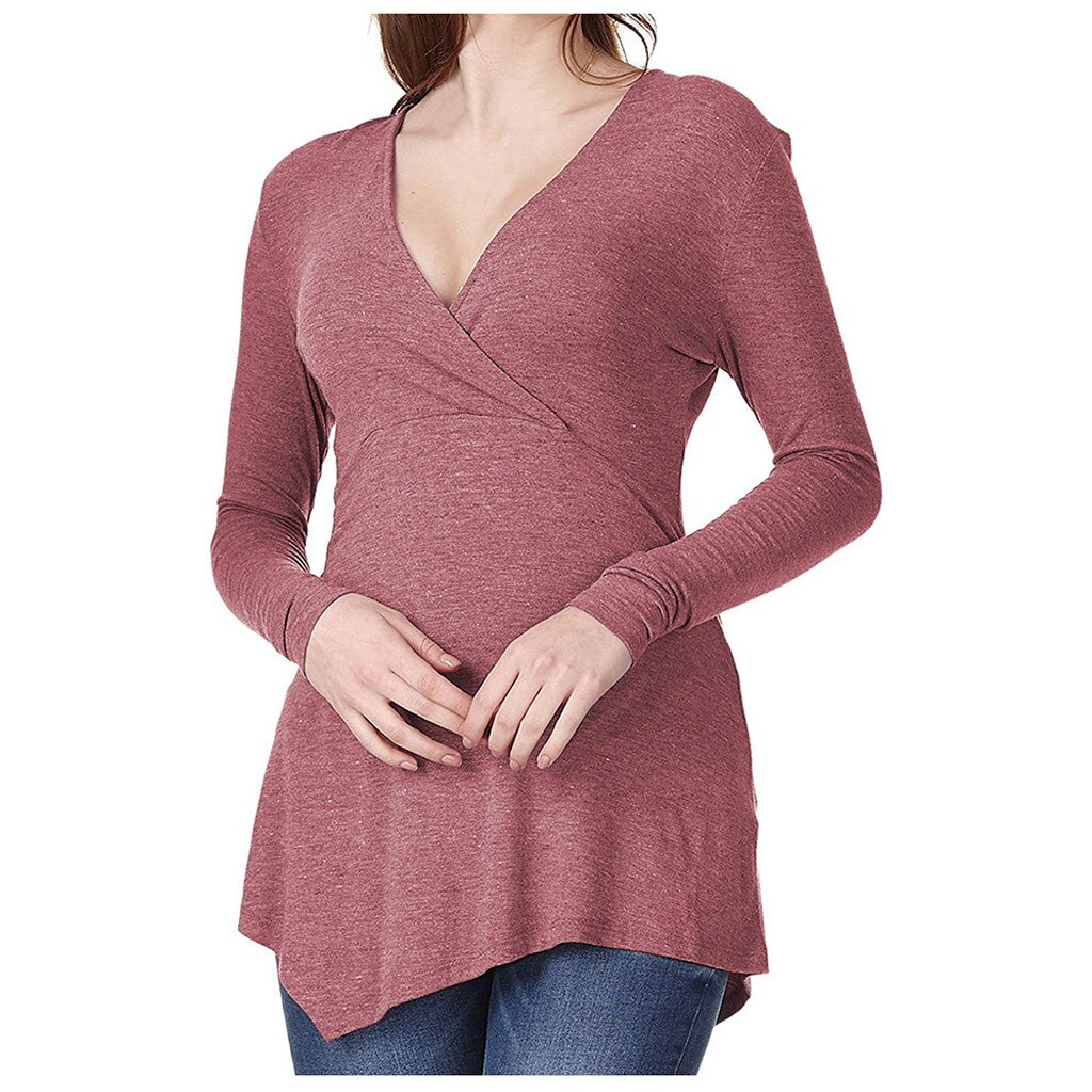 V-hals Lange Mouw Vrouwen Zwangere Nusring – LovingPrices