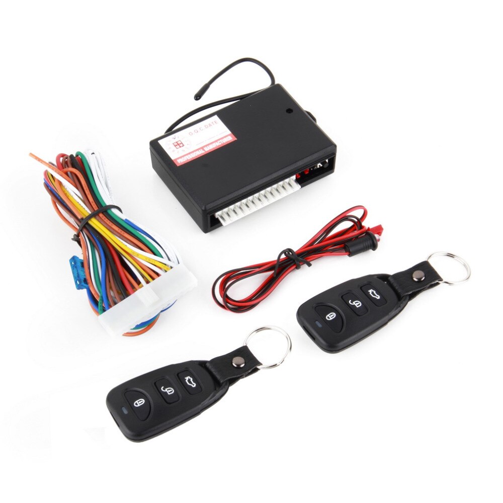Car Auto Remote Central Kit Door Lock Locking Vehicle Keyless Entry System With Remote Controllers.2 X Remote Control