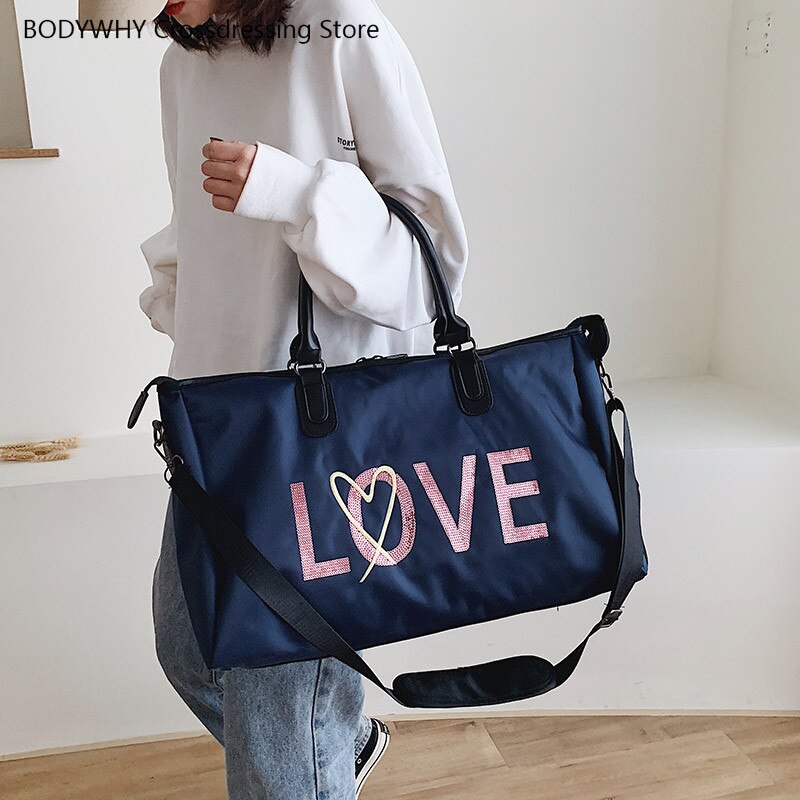 2020 nova bolsa de Viagem Saco de Viagem Saco de Lantejoulas Moda Feminina Diagonal Saco de Desporto Saco De Fitness Desgaste-resistente e À Prova D' Água