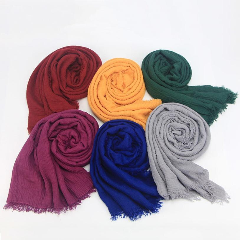 Premium Viscose Maxi Crinkle Cloud Hijab Scarf Shawl Soft Islam Muslim Women Lady Sales #J05
