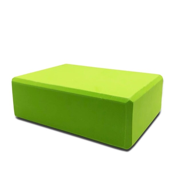 10Colors EVA Yoga Block Brick 120g Sports Exercise Gym Foam Workout Stretching Aid Body Shaping Health Training Fitness Sets T: Green