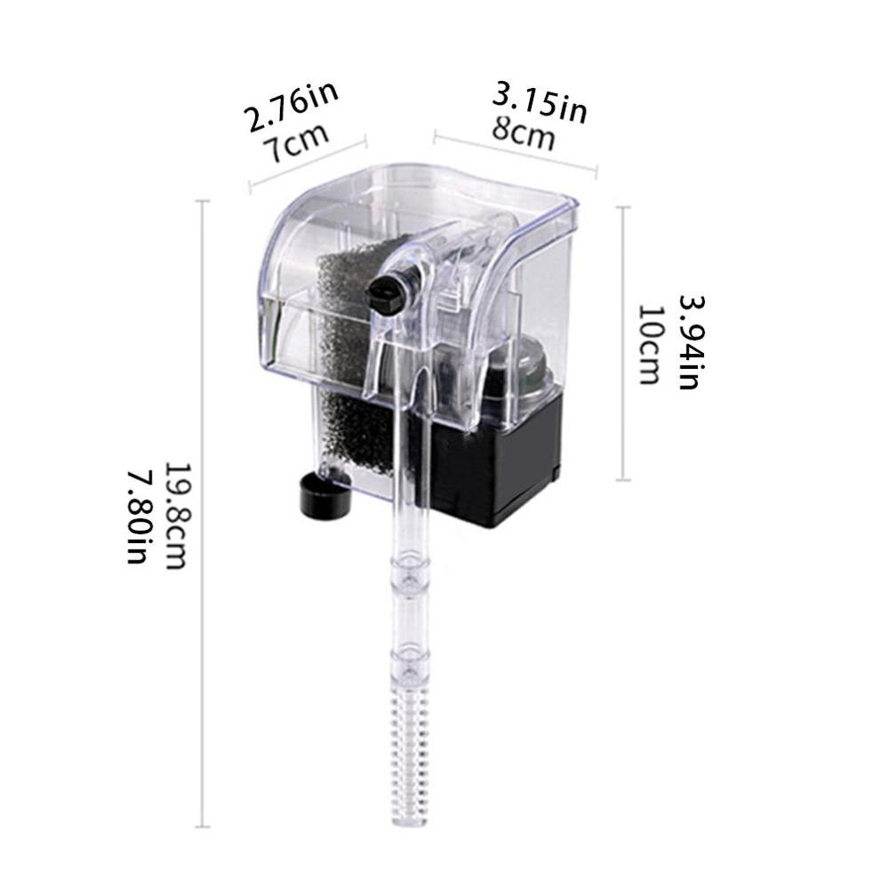 Aquariumfilter waterval zuurstofcirculatiepomp stille aquarium waterfilterpomp voor aquarium 3w biologische filter