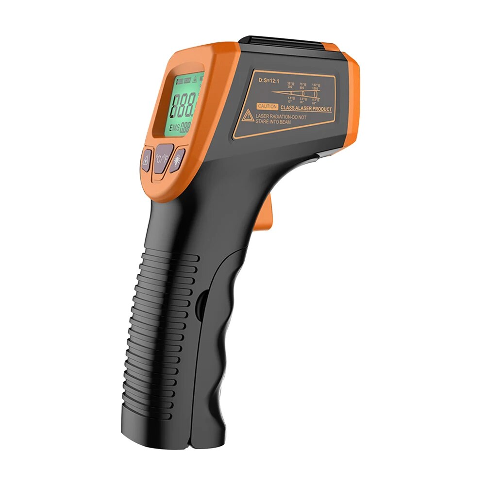 1 pc Infrarot-Thermometer Pistole Küchen öl und warmes Wasser Grill zurück Thermometer Hoch temperatur messung: Orange
